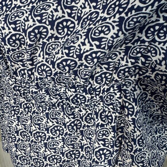 Talbots X-Large Faux Wrap Top Geometric Surplice V-Neck Dolman Elbow Sleeves - Picture 4 of 12